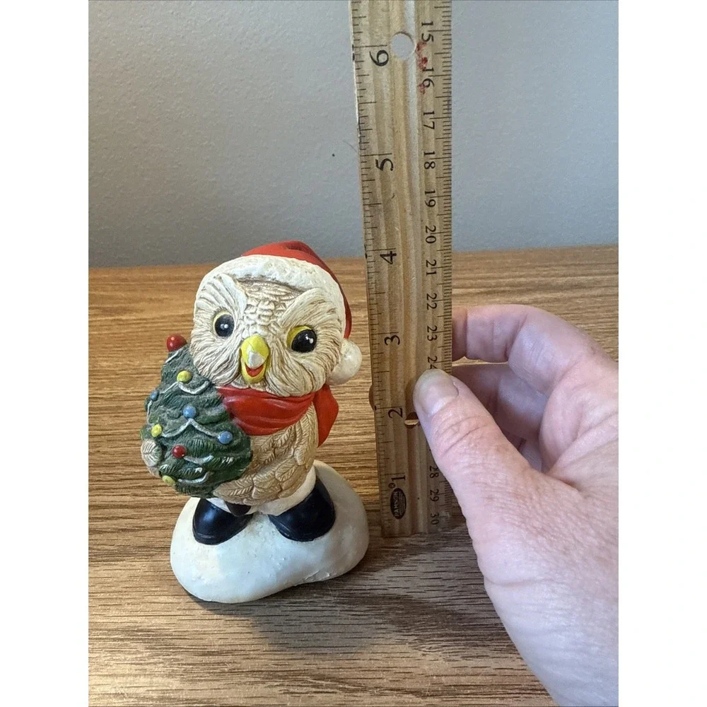 Vintage Pepiware Santa Owl Christmas Noel Hand Painted 4